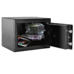 Mini Wall-in Style Electronic Code Metal Steel Box Safe Case 17EF Black - Image 33