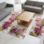Three-piece kitchen rug set, non-slip and washable, abstract pattern kitchen hallway rug, soft and comfortable, suitable for sinks, floors, entrances, hallways and bathrooms. - Image 8