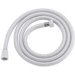 PVC Shower Hose 59 Inches Extra Long Smooth Handheld Shower Hose Flexible Anti-Kink Handheld Shower Head Hose with brass spin inner core White[Unable to ship on weekends, please place orders with caut