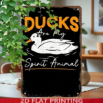 CIFbuy Vintage Ducks Are My Spirit Animal Metal Tin Sign 8x12 Inch Rustic Farmhouse Wall Decor For Kitchen Bathroom Office Durable Home TikTok, TikTok, Self-pickup Logiopics - Image 2