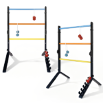 Steel Ladder Toss Game Set, 2 Pack Ladder Ball Rack with 6 Bolas, Assembly-Free Ladder Toss Includes Scorekeeper - Image 4