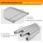 5-layer double row, freely adjustable layer spacing, with adjustable feet, display stand, iron, 147*35*180cm, chrome-plated - Image 7