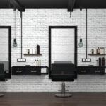 15cm E0 particleboard with hemp surface, two draws and three holes with lock, salon cabinet, black - Image 10