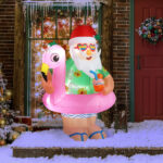 5.9 FT Lighted Christmas Inflatable Decoration, Inflatable Hawaii Santa Claus Outdoor Decoration, Funny Blow Up Yard Decorations with Built-in LED Lights for Holiday Party Front Yard Lawn Garden Decor - Image 18