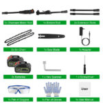 Cordless Pole Saw, 7.4ft Adjustable Length Chainsaw with 775W Motor (35ft/s Chain Speed), 2x 3000mAh Batteries & Safety Protection, 4-Section Extension Pole for Tree Trimming, Branch Cutting - Garden - Image 7