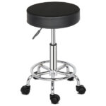 Professional Salon Stool with Spider Base - 8cm Thick Molded Foam, Semi-PU Leather, SGS Certified Gas Lift, 150kg Capacity, Nylon Casters (Blue) - Image 20