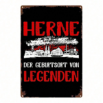 CIFbuy 1pc Vintage Herne Germany 2D Flat Metal Sign, 8x12 Inch Durable Tin Plaque, Retro Decor For Home Bar Bedroom Kitchen Restaurant TikTok, TikTok, Self-pickup Logiopics