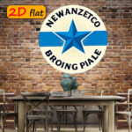 CIFbuy 1pc Blue Star Round Aluminum Sign with Black Text, "Text, 7.87" with Black Text, Text, 7.87" Outdoor Plaque for Study Room Hallway TikTok, Temu Self-pickup Logilwics - Image 5