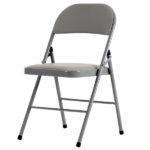 Same code 52529768 4pcs Elegant Foldable Iron & PVC Chairs for Convention & Exhibition Gray - Image 15