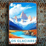 CIFbuy 1pc Vintage Metal Sign Argentina Los Glaciares Snow Mountain Lake View, Distressed Wall Art Decorative Painting For Home Cafe TikTok, TikTok, Self-pickup Logiopics - Image 3