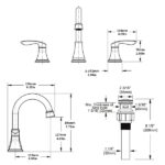 2-Handle 8 inch Widespread Bathroom Sink Faucet Brushed Nickel Lavatory Faucet 3 Hole 360° Swivel Spout Vanity Sink Basin Faucets [Unable ship on weekends, TK/TEMU only for pickup, only TX10643 warehouse supports GOFO] - Image 6