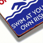 CIFbuy 1PC 8x12 Inch No Lifeguard On Duty Pool Warning Sign, Swim At Your Own Risk Metal Plaque, Distressed Finish Waterproof Rustproof TikTok, TikTok, roof Self-pickup Logiopics - Image 6