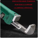 Professional grade pipe wrench, available in 8 inch sizes - sturdy and durable pipe tools suitable for industrial maintenance, automotive tasks, and household applications, with ergonomic handles and anti slip design - Image 5