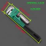 Professional grade pipe wrench, available in 8 inch sizes - sturdy and durable pipe tools suitable for industrial maintenance, automotive tasks, and household applications, with ergonomic handles and anti slip design - Image 8