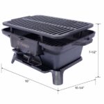 Oval Cast Iron Grill Outdoor, Portable Charcoal Grill and Tabletop Cast Iron Skillet - 100% Cast Iron, Enameled, Durable, Small Charcoal Grill, Camping Stove, Hibachi Grill - Image 12