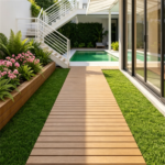 8 FT HDPE Folding Garden Walkway, Weather Resistant Outdoor Decorative Pathway with Metal Wire Connection, Portable Roll‑Up Boardwalk for Garden Beach Wedding - Image 6