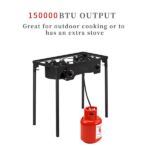 Replace 1255491 Outdoor Camp Stove High Pressure Propane Gas Cooker Portable Cast Iron Patio Cooking Burner (Double Burner 150000-BTU) - Image 5