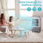 3 in 1 Portable Evaporative Cooler,Indoor,Outdoor,2353CFM Personal Air Cooler,7.9 Gal Large Water Tank & Scroll Casters, 4 Ice Packs,White Manual control - Image 5