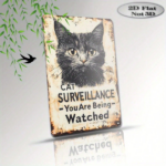 CIFbuy Retro Cat Watching You Metal Tin Sign Funny Animal Wall Art For Home Bar Coffee Shop Garage Bathroom Decor Cute Pet Lover Gift TikTok, TikTok, Self-pickup Logiopics - Image 3