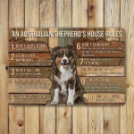 CIFbuy 1pc Australian Shepherd Metal Tin Sign, House Rules Wall Art, Funny Pet Commands Decor, Decor, 8x12 Inch Unframed Humorous I ikTok, ikTok, ommands Decor Self- Hckup Logiops Inny - Image 8