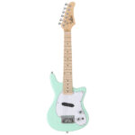 Do Not Sell on Amazon 30in Maple Fingerboard Mini Electric Guitar Kit with 5W Amplifier Bag String Shoulder Strap Plectrum Cord Wrench Tool Light Green - Image 9