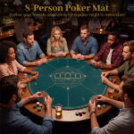 40" Round Foldable Poker Table Top Mat with Non-Slip Rubber Base, Portable Casino-Grade Poker Mat with Carrying Bag (Green) - Image 8