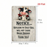 CIFbuy Funny Toilet Paper Metal Sign, Vintage Rustic Bathroom Wall Decor, Waterproof Anti-Rust Iron Plaque, Creative 2D Flat Printed Re TikTok, TikTok, proof Anti-Rust Iron Plaque Self-pickup Logiopics