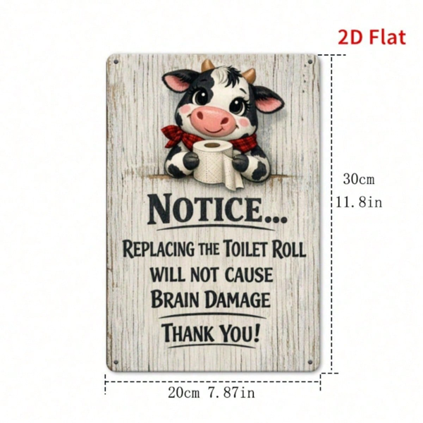 CIFbuy Funny Toilet Paper Metal Sign, Vintage Rustic Bathroom Wall Decor, Waterproof Anti-Rust Iron Plaque, Creative 2D Flat Printed Re TikTok, TikTok, proof Anti-Rust Iron Plaque Self-pickup Logiopics