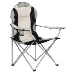 Medium Camping Chair Fishing Chair Folding Chair Black Gray - Image 12