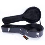 Replace 78204243 Hardshell A-Style Microgroove Pattern Leather Wood Mandolin Case Black - Image 9