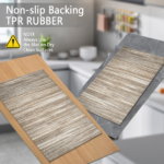 Three-piece kitchen rug set, non-slip and washable, abstract pattern kitchen hallway rug, soft and comfortable, suitable for sinks, floors, entrances, hallways and bathrooms. - Image 4