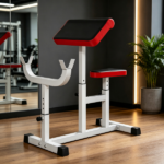 Heavy-Duty Red Vertical Leg Press Machine with Adjustable Leg, Back & Head Positions, 1" Standard Plate Compatible Strength Training Equipment - Image 4