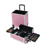4 in 1 Aluminum Cosmetic Makeup Case Tattoo Box Pink - Image 29