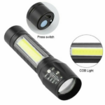 4Pcs Mini Zoomable LED Flashlight USB RechargeableCamping Hiking Flashlight Work light (US Logistics For USPS/DHL/Fedex/UPS. No designated logistics accepted TK/TMEU only For self-pickup - Image 4