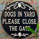 CIFbuy Dogs In Yard Please Close The Gate Round Metal Sign 8x8 Inch 2D Flat Printed Vintage Simple Wall Decor Funny Iron Art Sign 1Pcs TikTok, TikTok, Pcs Self-pickup Logiopics - Image 8
