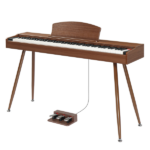 GDP-203 88 Key Standard Full Weighted Keyboards Digital Piano with Metal Stand, Power Adapter, Triple Pedals, Headphone for All Experience Levels Black Walnut - Image 9