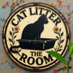 CIFbuy Vintage | Round Iron Sign 2D Flat Printed Cat Litter Room Metal Plaque,7.87x7.87In Retro Wall Art Decor For Home Bedroom Garage TikTok, TikTok, age Self-pickup Logiopics - Image 3