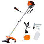 52cc Weed Eater/Wacker Gas Powered, 2 in 1 String Trimme,with 10'' Brush Cutter,Rubber Handle & Shoulder Strap Included - Image 2
