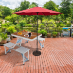 Same Code 44641025 136*85.5*67cm 50kg Aluminum Alloy Table And Chair One Piece Camping One Piece Table And Chair Wood Grain Color - Image 25