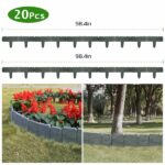 Garden Edging Border,Imitation Stone Effect Garden Lawn Border,No Dig Flexible Lawn Edging and Flower Bed Border (Grey-20) - Image 9