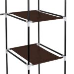 69" Portable Clothes Closet Wardrobe Storage Organizer with Non-Woven Fabric Quick and Easy to Assemble Extra Strong and Durable Dark Brown - Image 7