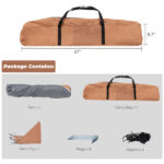 240*240*150cm Spring Quick Opening Four-Person Family Tent Camping Tent Brown - Image 14