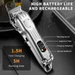 Hair Clippers for Men Professional, Cordless Clippers for Hair Cutting, Mens Hair Clippers and Trimmer Kit for Barber Amazon Logistics, ban Wal Mart - Image 3