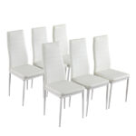 4pcs Elegant Assembled Stripping Texture High Backrest Dining Chairs Black Replace encoding 13028198-18410366 - Image 172