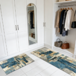 Three-piece kitchen rug set, non-slip and washable, abstract pattern kitchen hallway rug, soft and comfortable, suitable for sinks, floors, entrances, hallways and bathrooms. - Image 6