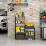 Changeable Assembly Floor Standing Carbon Steel Storage Rack Black - Image 37