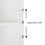 Single Door Mirror Indoor Bathroom Wall Mounted Cabinet Shelf White - Image 7