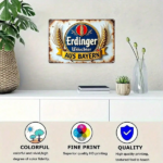 CIFbuy 1pc Vintage Tin Sign Golden Wheat & Blue Circular Logo Beer Emblem, 8x12 Inch Classic Character Wall Art, Handcrafted Look High- TikTok, TikTok, Inch Classic Character Wall Art Self-pickup Logiopics - Image 5