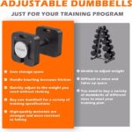 Adjustable Single Dummbbell Or Dumbbells Single Single 50LB Square Dumbbell 9 in 1 Free Weights for Multiweight Options Quick-Lock Adjustable - Image 6