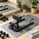 Black 3-in-1 Padded Push Up Sit Up Squat Machine: All-in-One Home Gym Fitness Equipment for Core & Lower Body Workout - Image 7